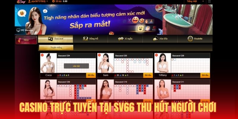 Casino trực tuyến tại SV66 thu hút người chơi 